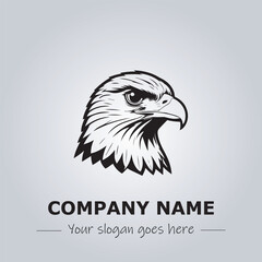 Head of Eagle logo company design vector illustration
