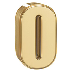 3D Golden Font Letter O