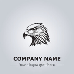 Head of Eagle logo company design vector illustration
