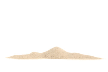 Light beach sand on white background