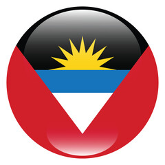 Antigua and Barbuda circle flag logo icon digital vector illustration © Flag