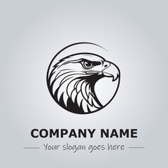 Obraz premium Head of Eagle logo company design vector illustration 