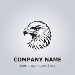 Head of Eagle logo company design vector illustration

