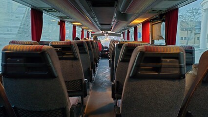 Obraz premium inside the bus, public transport