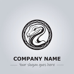 Snake logo company design vector illustration