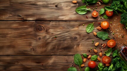 Healthy Eating: Fresh Vegetables, Nuts and Seeds