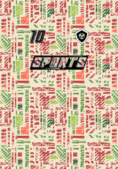 Obraz premium Stylish Sports Jersey Unique Design for Soccer Football Basketball Esports Trendy Colors Geometric Patterns Minimalist Aesthetic