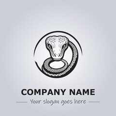 Snake logo company design vector illustration