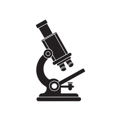 Microscope Vector Icon for Science and Laboratory Research. Flat Microscope Symbol for Medical, Biology, and Chemistry Studies. Modern Microscope Illustration for Education and Scientific Analysis