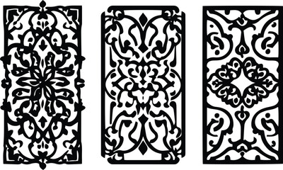 Fototapeta premium Intricate Laser-Cut Design, Floral Mandala Laser Cut Template, Custom Laser Engraving Pattern, Home Décor Laser Cut Wall Art 