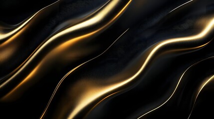 Elegant Minimalist Luxury Background with Smooth Gold and Black Gradient and Soft Ambient Light