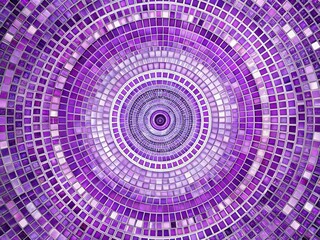 Abstract Lilac Concentric Mosaic Background - Elegant Geometric Design Texture