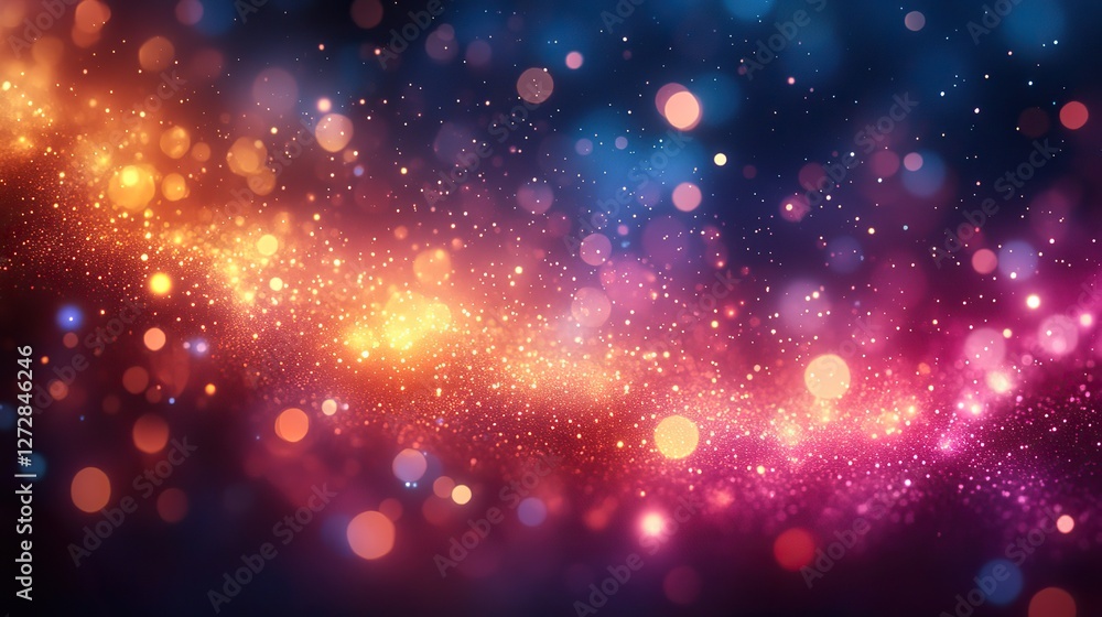 Poster colorful abstract bokeh background with luminous blurred lights,defocused glowing circles ideal for 