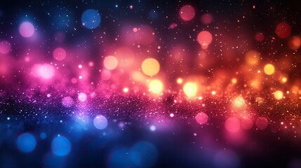 Obraz premium colorful abstract bokeh background with luminous blurred lights,defocused glowing circles ideal for creative designs