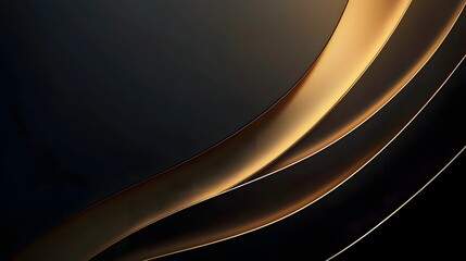 Elegant Minimalist Luxury Background with Smooth Gold and Black Gradient and Soft Ambient Light