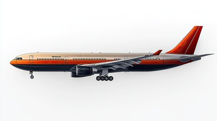 commercial airplane isolated on transparent background high resolution png for aviation design projects,digital illustrations featuring detailed aircraft structure