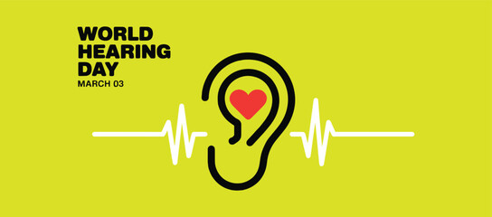 World Hearing Day Vector Illustration: Prevent Deafness and Promote Hearing Care for Web Banner or Landing Page