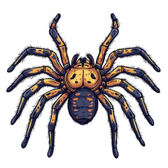Obraz premium Vibrant Tarantula Illustration with Detailed Features
