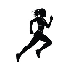 jumping girl silhouette