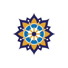 Stunning Mandala Architecture on Pristine White Canvas illustration on white background