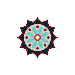 Stunning Mandala Architecture on Pristine White Canvas illustration on white background