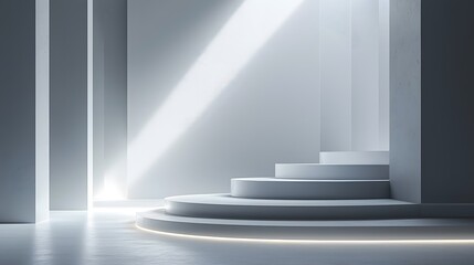 Obraz premium Minimalist Luxury Abstract Background with Smooth Gradient Monochrome Tones and Soft Blur Effects