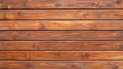 Fototapeta premium A rustic wooden wall with horizontal planks showcasing rich textures and warm brown tones.