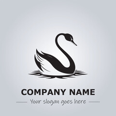 Swan logo company design illustration
