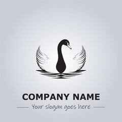 Obraz premium Swan logo company design illustration 