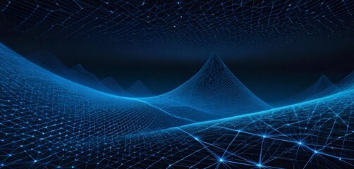 Unique blue background image, light, line, illustration, abstract shape, backdrop design, texture wallpaper poster cover banner