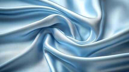 Elegant light blue silk fabric texture background.