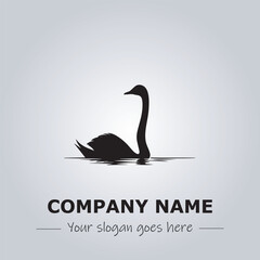 Swan logo company design illustration
