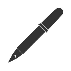 Simple Vector Illustration of a Fountain Pen, minimalist vector graphic of a fountain pen