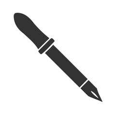 Simple Vector Illustration of a Fountain Pen, minimalist vector graphic of a fountain pen
