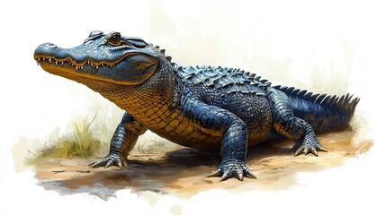 Obraz premium crocodile png image with transparent background ideal for wildlife reptile conservation,nature themed graphic design projects