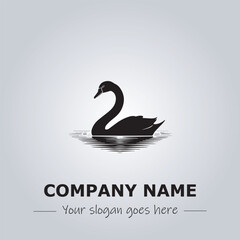 Swan logo company design illustration
