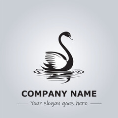 Swan logo company design illustration
