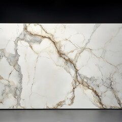 Elegant White Marble Background with Golden Veins, Perfect for Interior Design, Luxury Spaces, Textures, and Modern Aesthetics in Photography and Art Projects