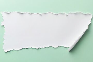 破れた紙と緑色の背景のクリエイティブなデザインスペース | Creative Torn Paper on Green Background with Design Space