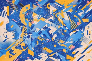 Abstract geometric shapes colorful design background