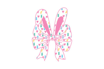 Easter Coquette Bunny EPS T-shirt Design Design