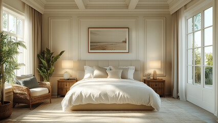 Fototapeta premium bedroom with bed