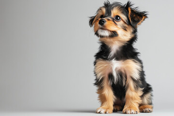 Tri-Colored Puppy with Mesmerizing Gaze: A Stunning Blend of Curiosity, Charm, and Unparalleled Canine Beauty