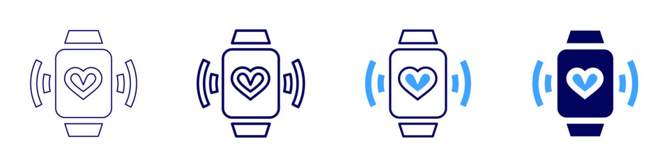 Device integration icon in 4 different styles. Thin Line, Line, Bold Line, Duotone. Duotone style. Editable stroke
