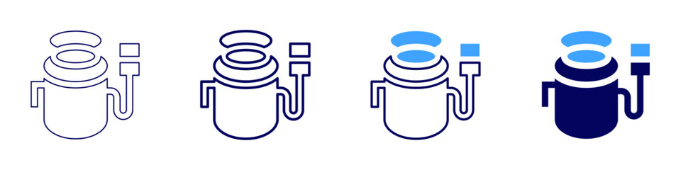 Device proximity icon in 4 different styles. Thin Line, Line, Bold Line, Duotone. Duotone style. Editable stroke