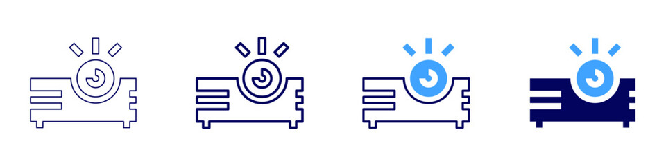 Home security camera icon in 4 different styles. Thin Line, Line, Bold Line, Duotone. Duotone style. Editable stroke