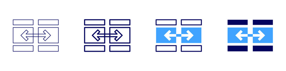 Mobile gadget icon in 4 different styles. Thin Line, Line, Bold Line, Duotone. Duotone style. Editable stroke
