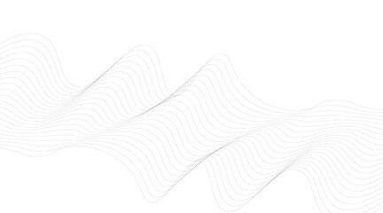 Vector wave lines smooth flowing dynamic black gradient isolated on white background for concept of technology, digital, communication, science, music