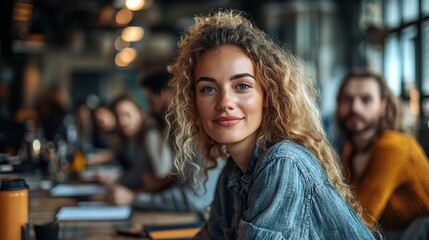 diverse team of professionals working together on a project in a modern office