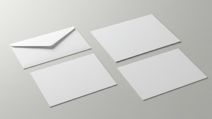 Blank envelope and stationery for creative communication.